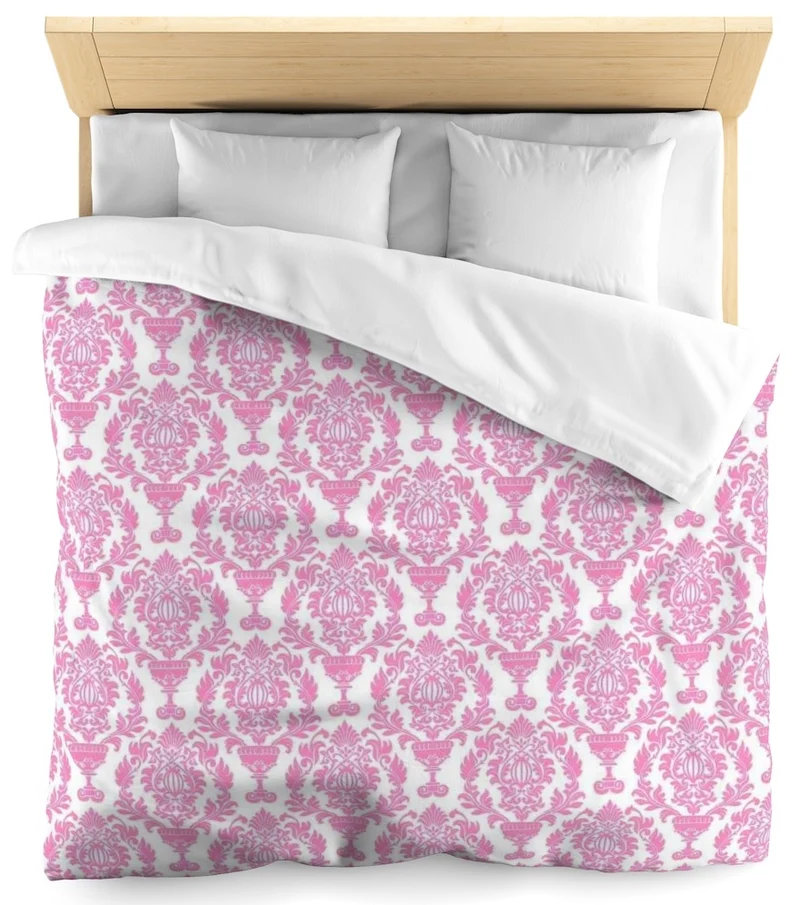 Tissu rose ameublement damassé motif Baroque fleurs mètre rideau tapisserie siège