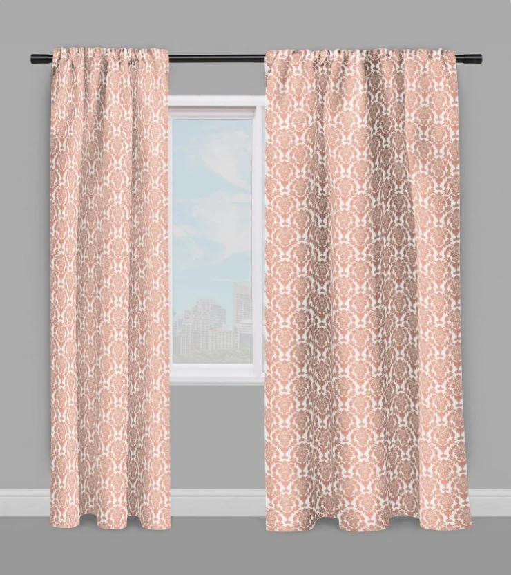 Tissu ameublement Motif Baroque au mètre rideau imprimé fleurs damassé