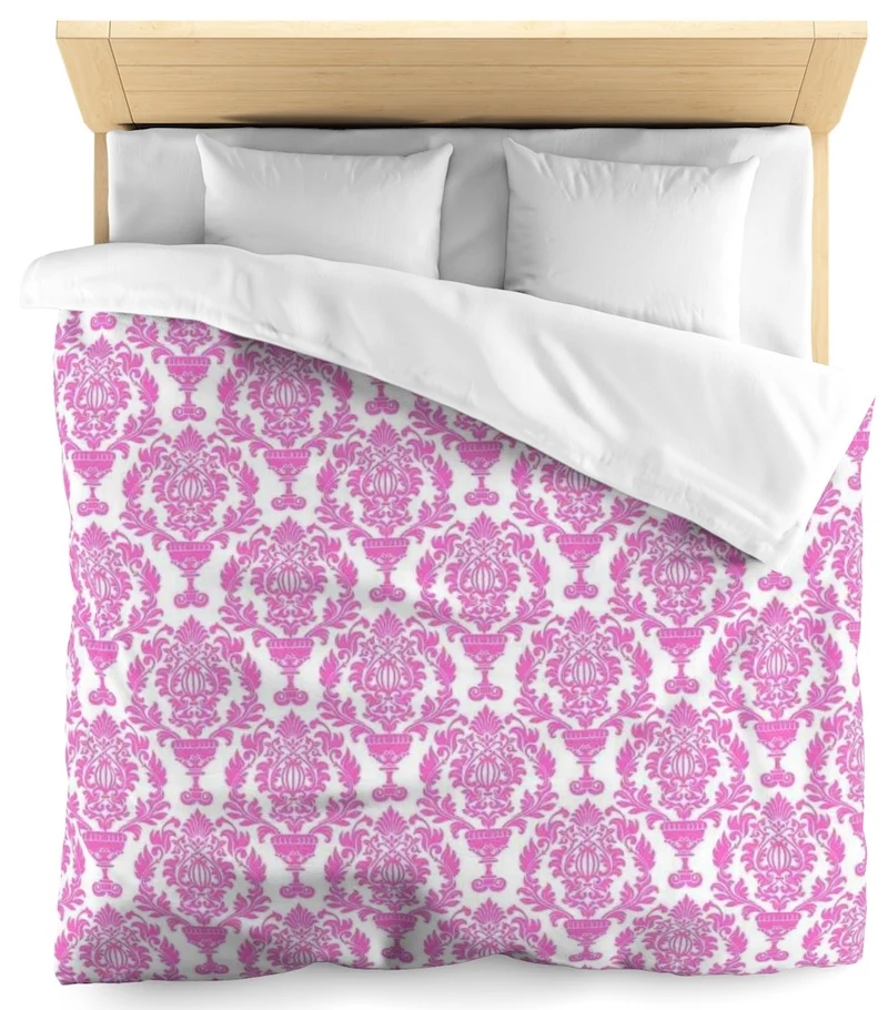 Tissu damassé ameublement Baroque French fabrics furnishing rideau voilage rose