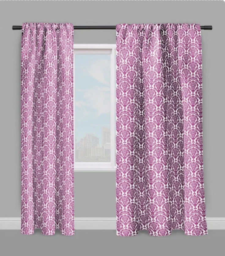 Tissu motif fleuri Damassé Baroque fleurs ameublement au mètre rideau voilage