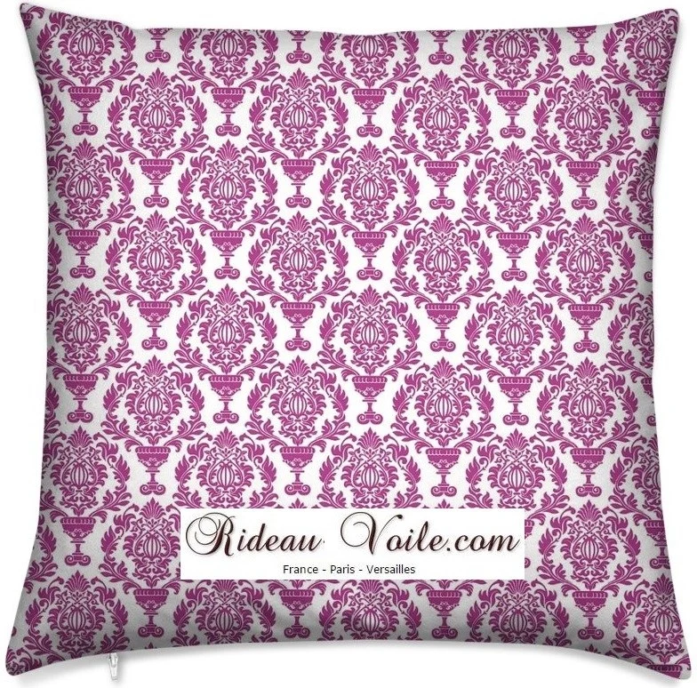 Tissu motif fleuri Damassé Baroque fleurs ameublement au mètre rideau voilage