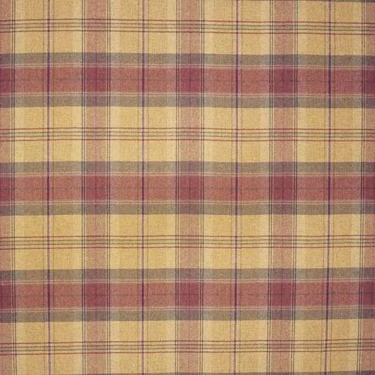 Tissu à carreaux tartan carré laine orange jaune bordeaux rouge au mètre