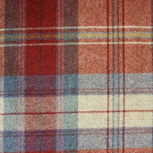 Tissu à carreaux tartan carré laine bordeaux bleu rouge gris au mètre