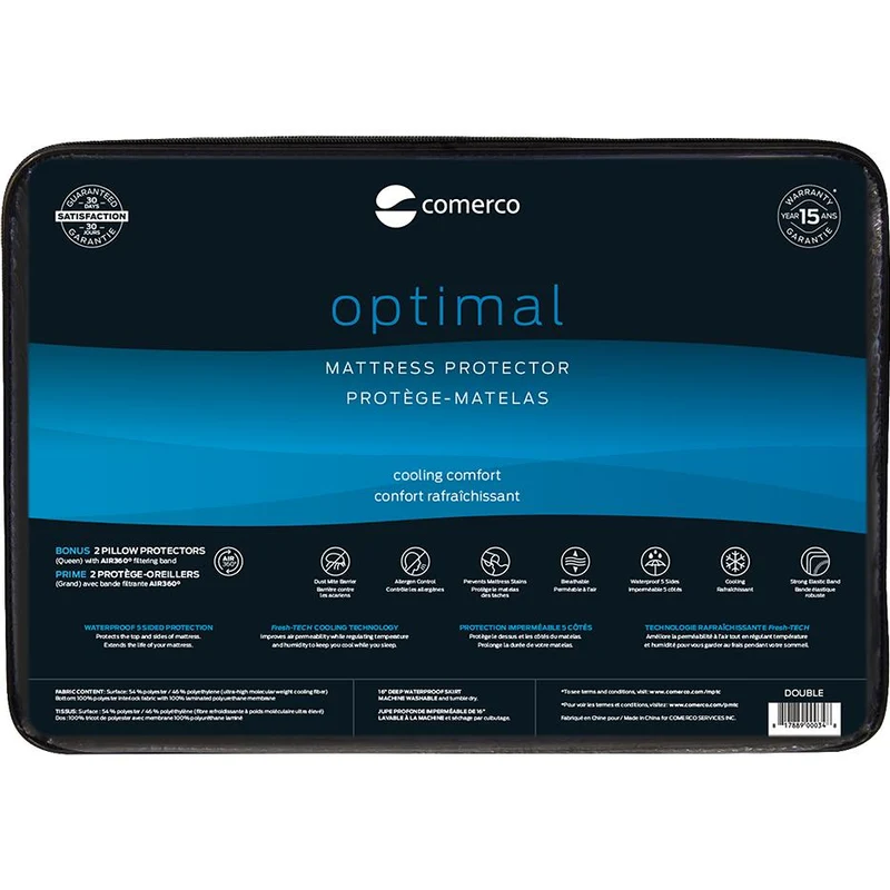 Comerco Protège matelas Optimal 100% imperméable 5 côtés
