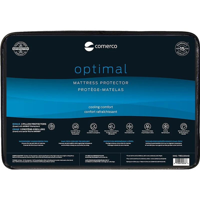 Comerco Protège matelas Optimal 100% imperméable 5 côtés