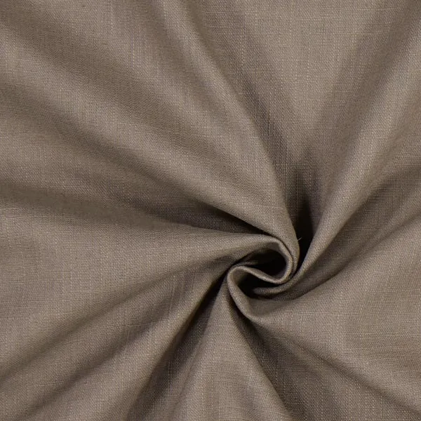 Toile de Lin uni 100% tissu au mètre marron glacé rideau linen curtain fabric upholtery