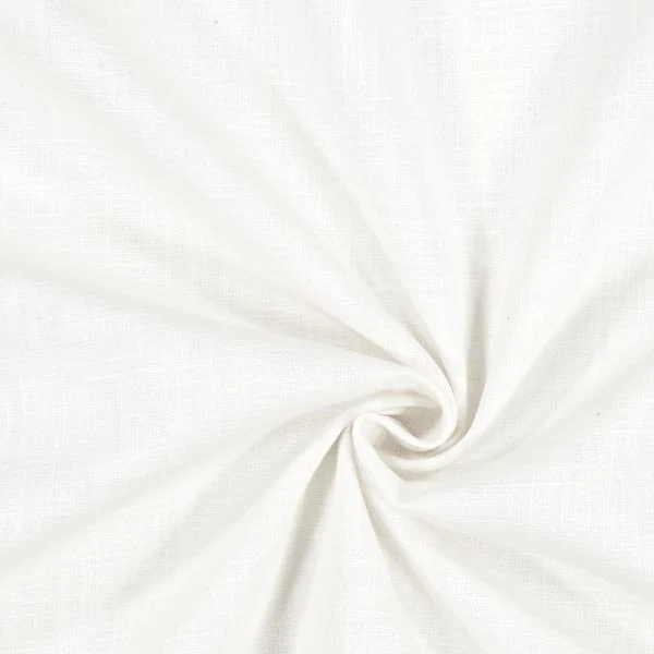 Toile de Lin uni 100% tissu ameublement mètre blanc rideau coussin sur mesure