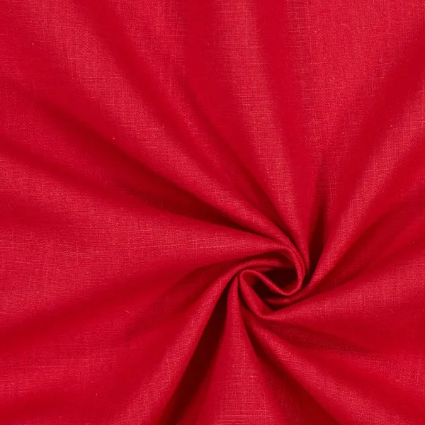 Toile de Lin uni 100% tissu au mètre rouge architecte intérieur rideau confection