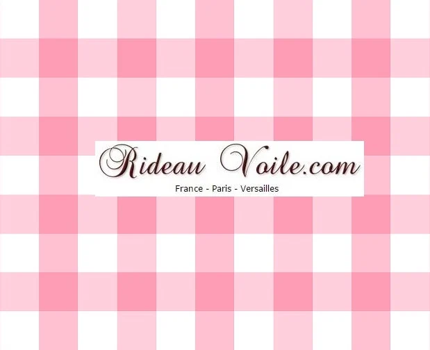 Imprimé carreaux rose tissu Vichy ameublement mètre rideau couette voilage
