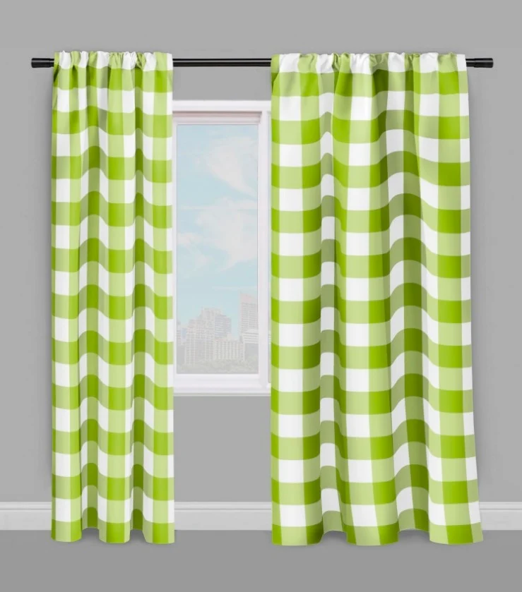 Boutique Carreaux vichy tissu au mètre motifs vert voilage rideau couette coussin
