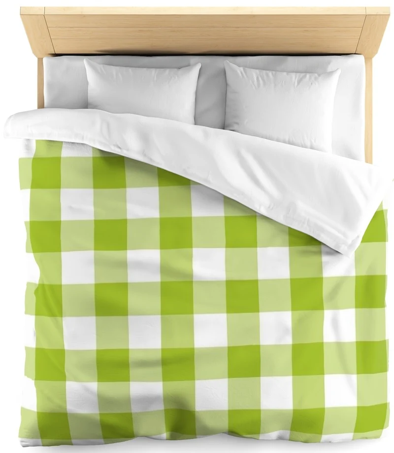 Boutique Carreaux vichy tissu au mètre motifs vert voilage rideau couette coussin