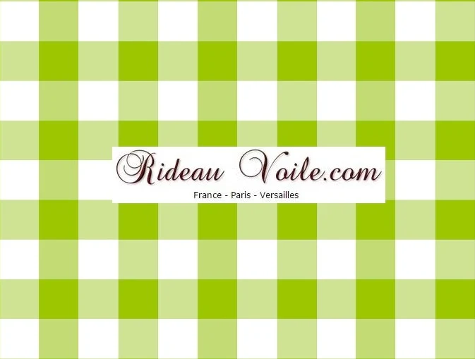 Boutique Carreaux vichy tissu au mètre motifs vert voilage rideau couette coussin