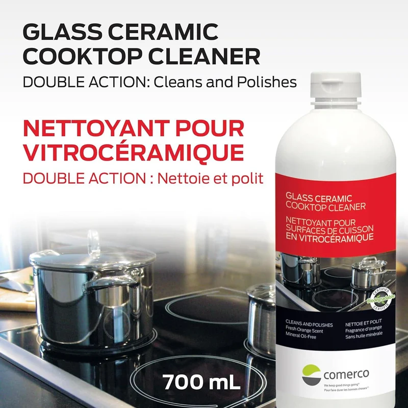 Comerco Ensemble de nettoyage pour surfaces de cuisson en vitrocéramique - 700ml 3331.10301