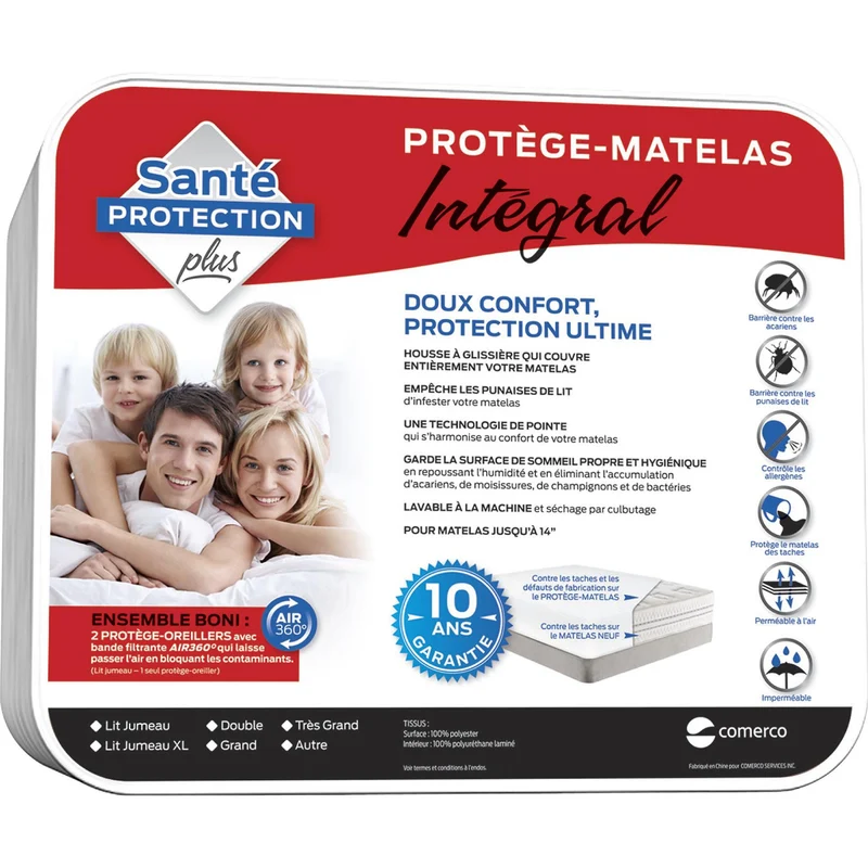 Comerco Protection pour matelas intégral