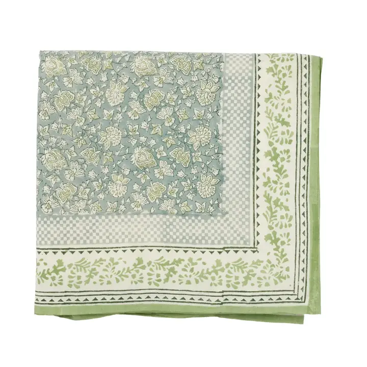 Nappe rectangulaire en coton bleue