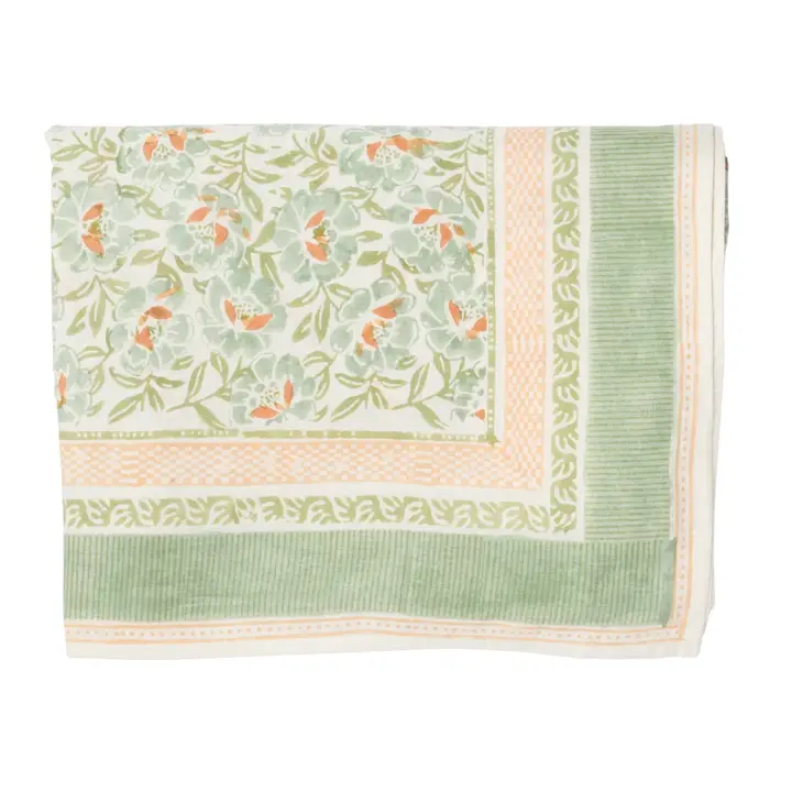 Nappe rectangulaire en coton "orangeraie"