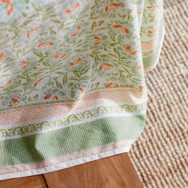 Nappe rectangulaire en coton "orangeraie"