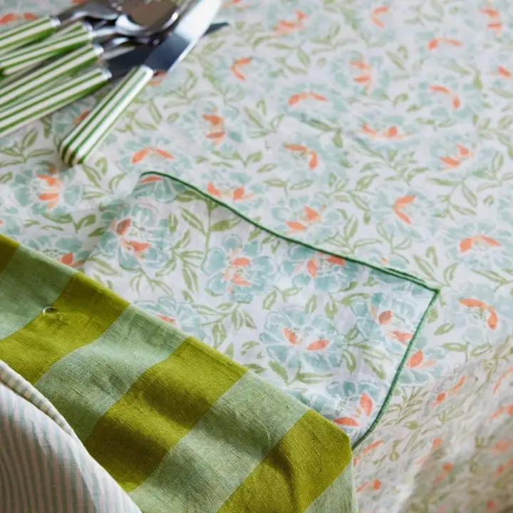 Nappe rectangulaire en coton "orangeraie"