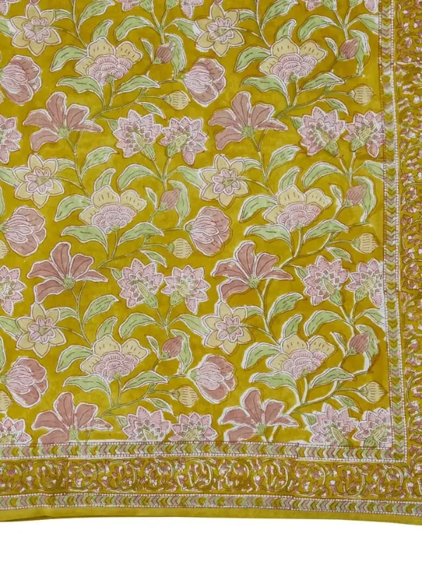 Nappe rectangulaire en coton safran