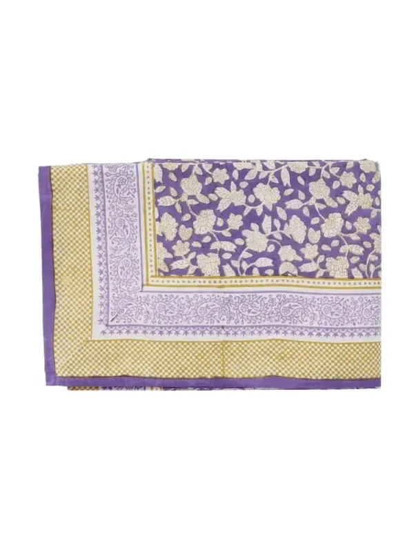 Nappe rectangulaire en coton violine