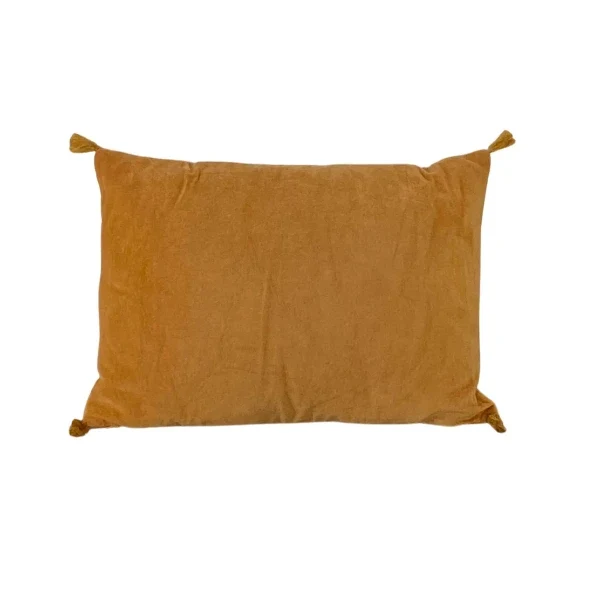 Coussin rectangulaire en velours Bronze