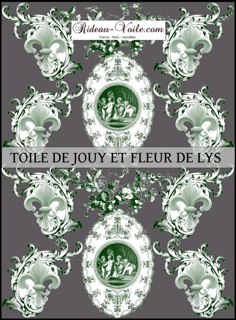 Tissu Toile de Jouy ANGES Liturgical Renaissance fabric cherub tapestry furnishings meter