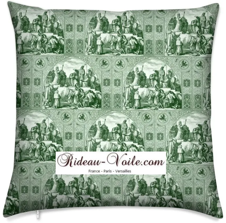 Tissus style Moyen Age motif ancien Toile de jouy Médiéval tapisserie historique mètre