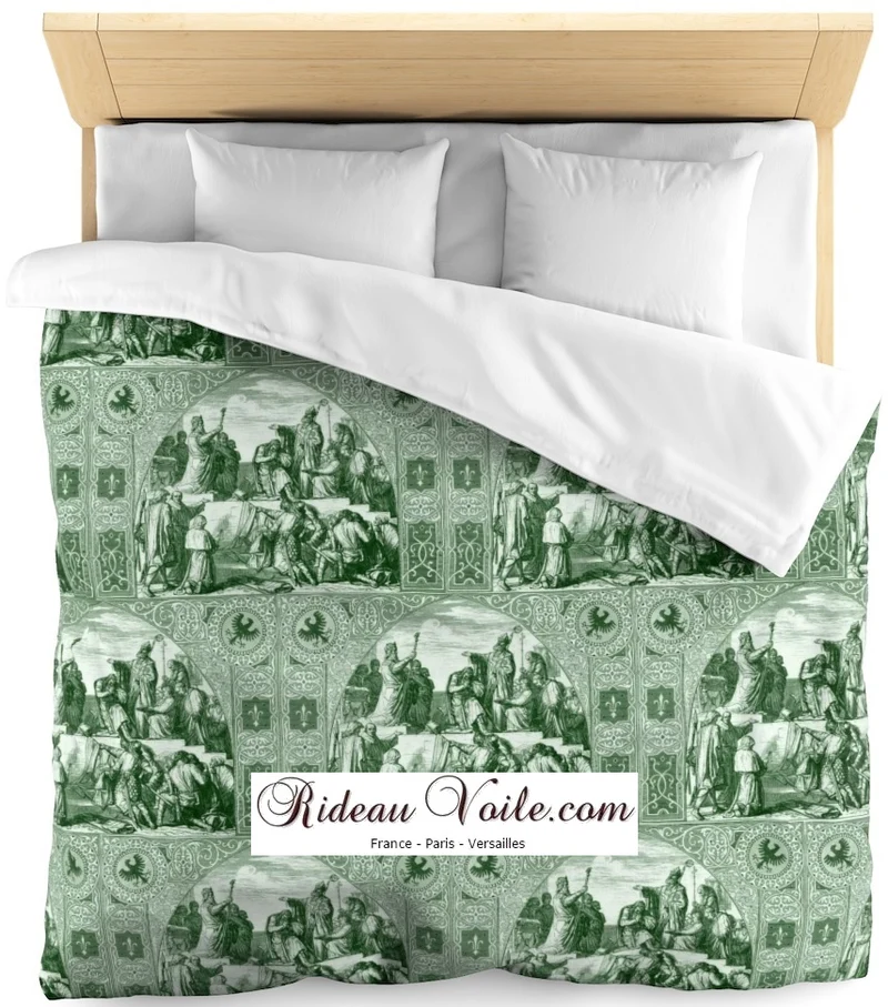 Tissus style Moyen Age motif ancien Toile de jouy Médiéval tapisserie historique mètre