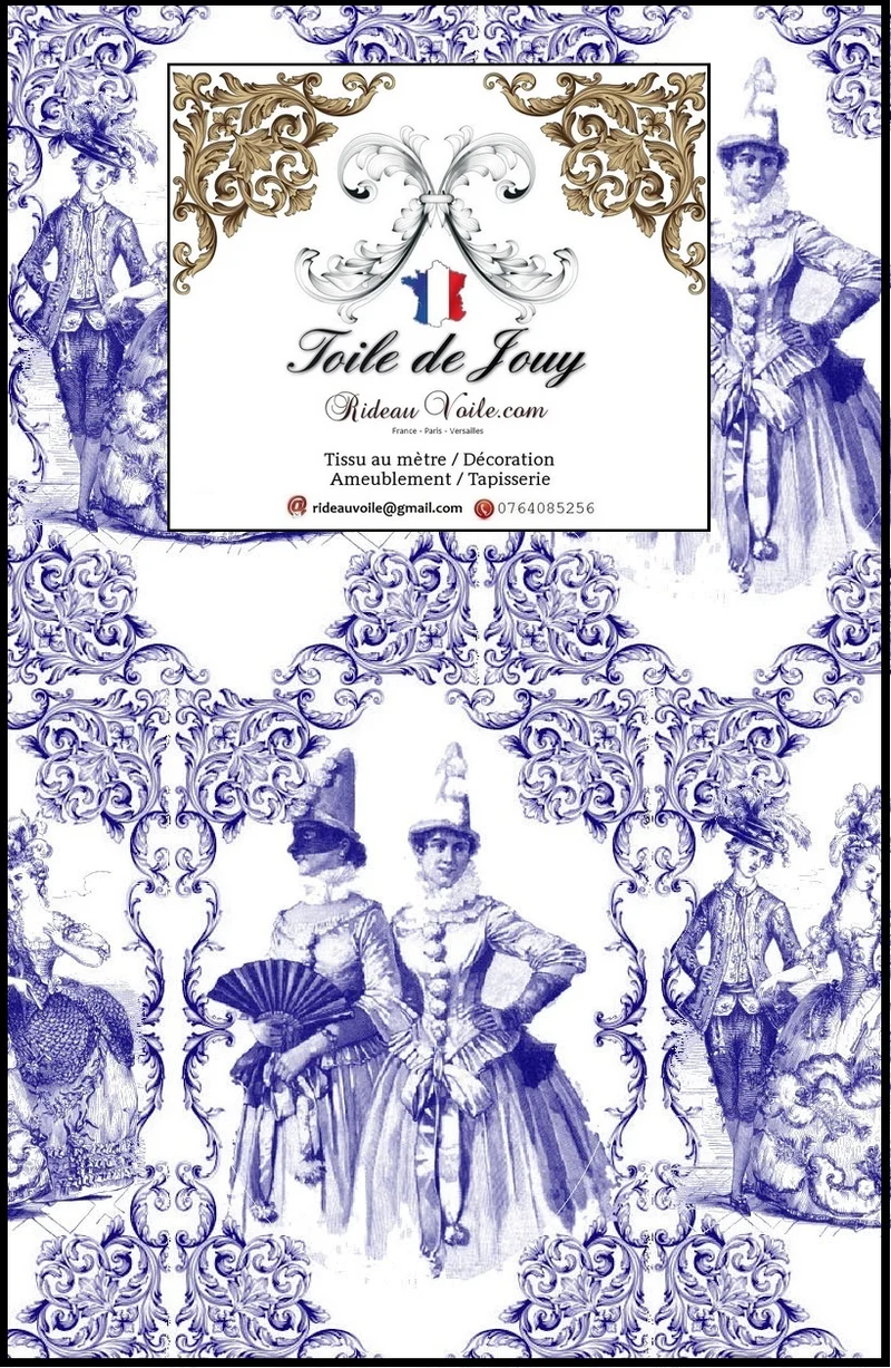 Tissu rideau French fabrics Toile de Jouy pattern meter curtain upholstery tapestry
