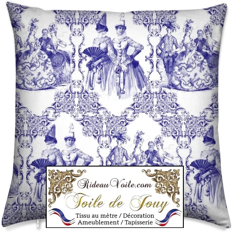 Tissu rideau French fabrics Toile de Jouy pattern meter curtain upholstery tapestry