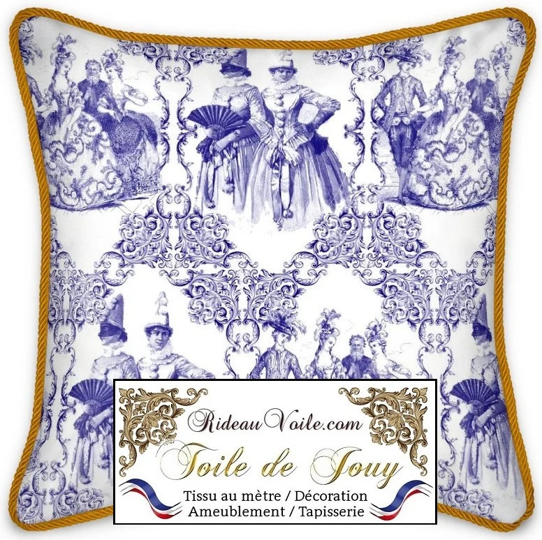 Tissu rideau French fabrics Toile de Jouy pattern meter curtain upholstery tapestry