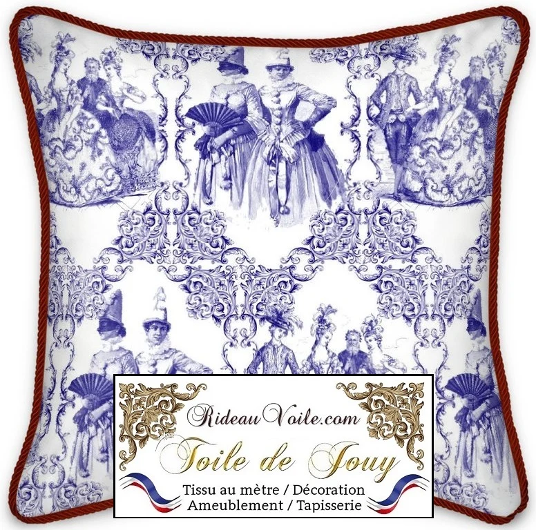Tissu rideau French fabrics Toile de Jouy pattern meter curtain upholstery tapestry