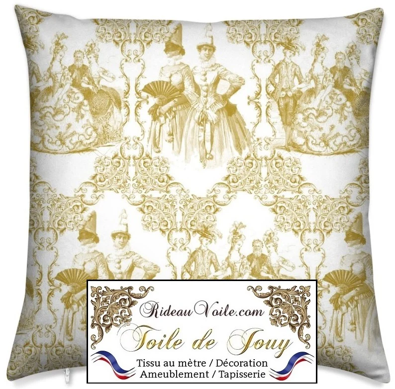 Style Toile de Jouy tissu au mètre Gardib stof ved måleren. Tela de cortina metro.