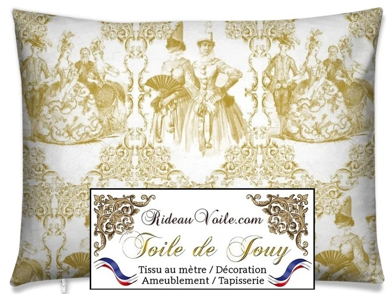 Style Toile de Jouy tissu au mètre Gardib stof ved måleren. Tela de cortina metro.