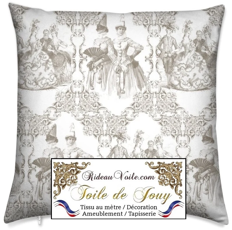 Boutique jacquard design Toile de Jouy tissu mètre ameublement rideau voilage