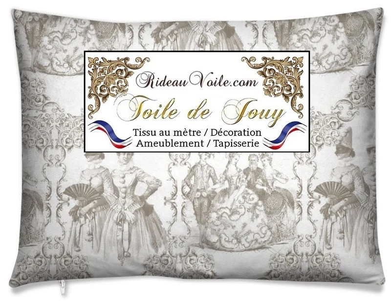Boutique jacquard design Toile de Jouy tissu mètre ameublement rideau voilage