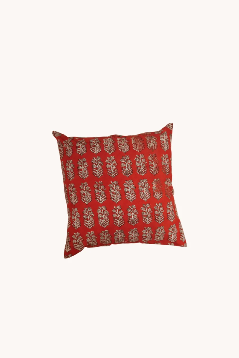 Ember Bloom Cotton Pillow
