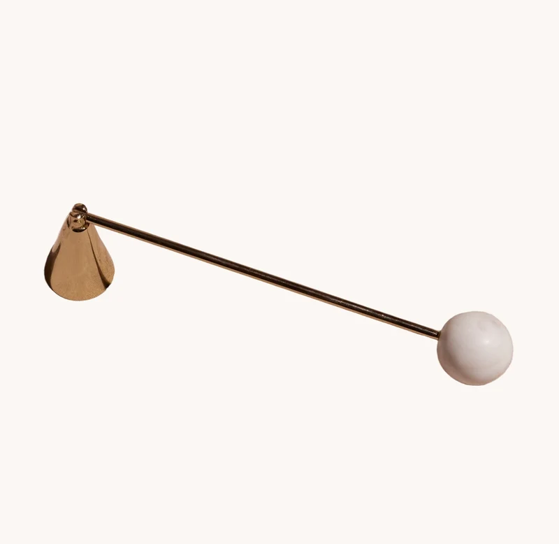 Linea White Marble Candle Snuffer