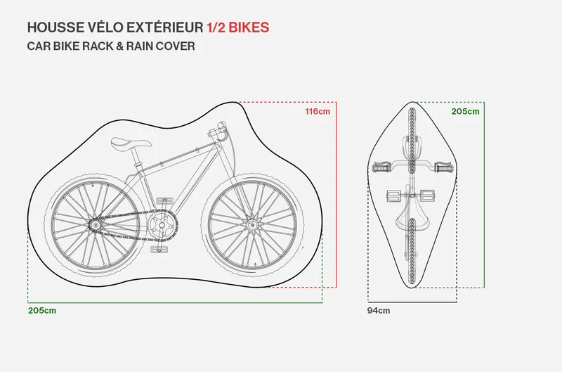 HOUSSE PROTECTION PORTE-VÉLOS