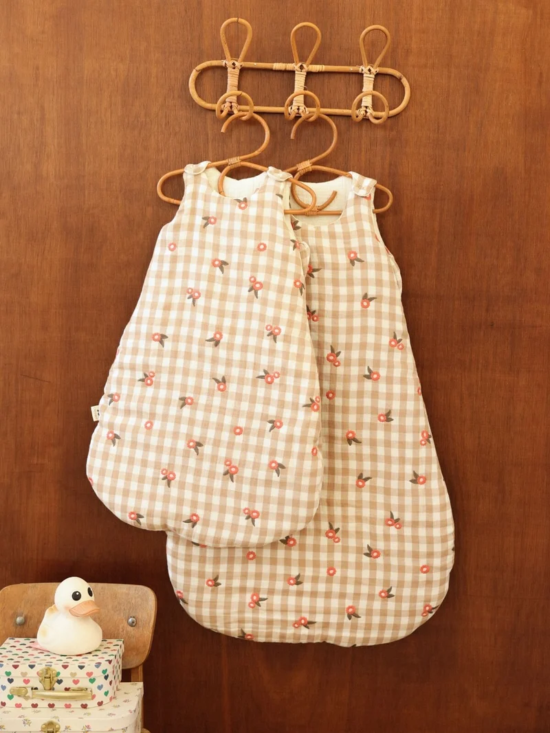 Gigoteuse gaze de coton VICHY beige TOG 2