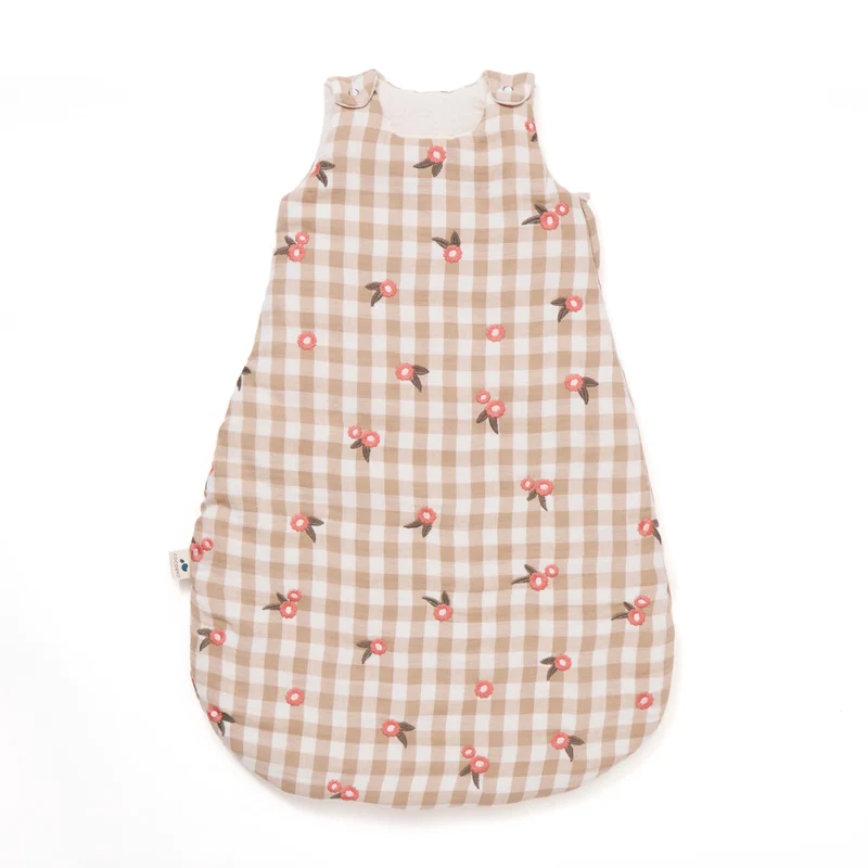 Gigoteuse gaze de coton VICHY beige TOG 2