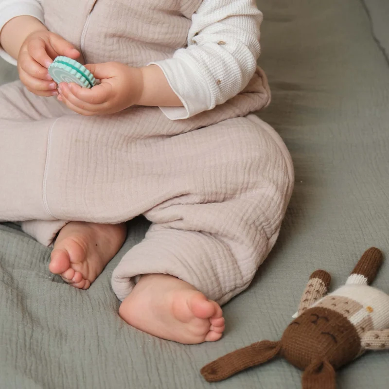 Gigoteuse à pieds gaze de coton BEIGE TOG 2