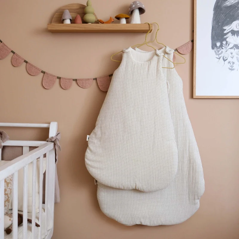 Gigoteuse gaze de coton bio CARREAU VANILLE TOG 2