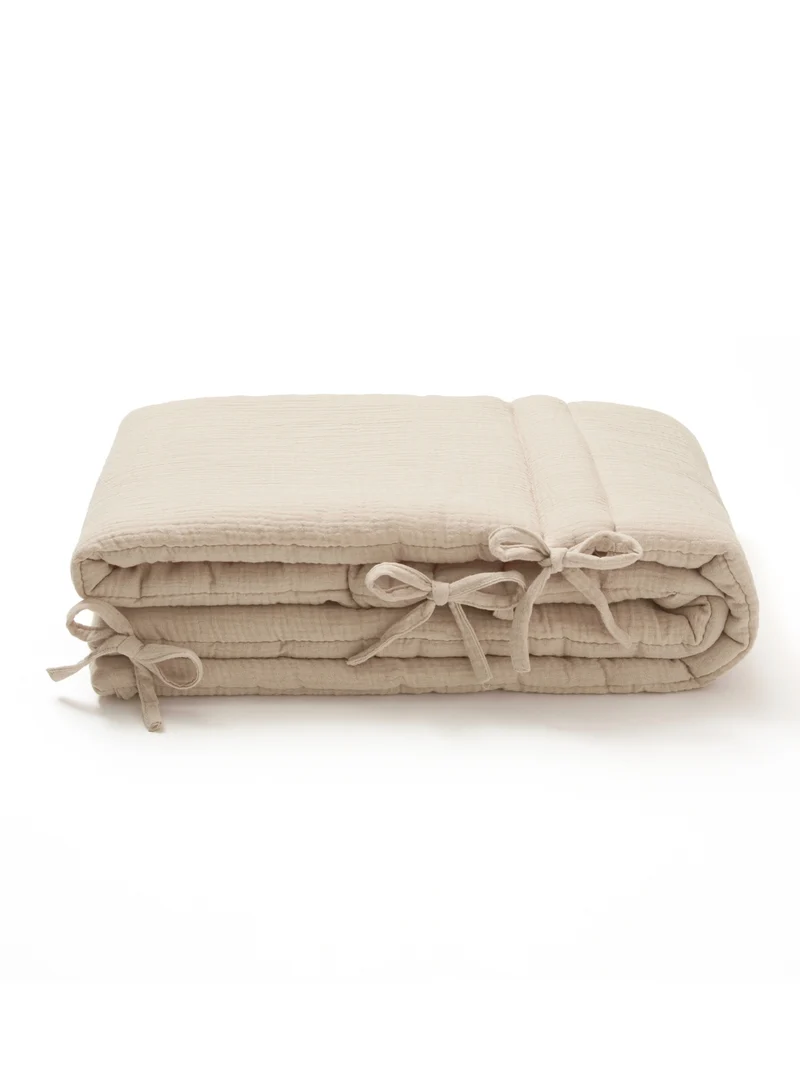 Tour de lit gaze de coton BEIGE