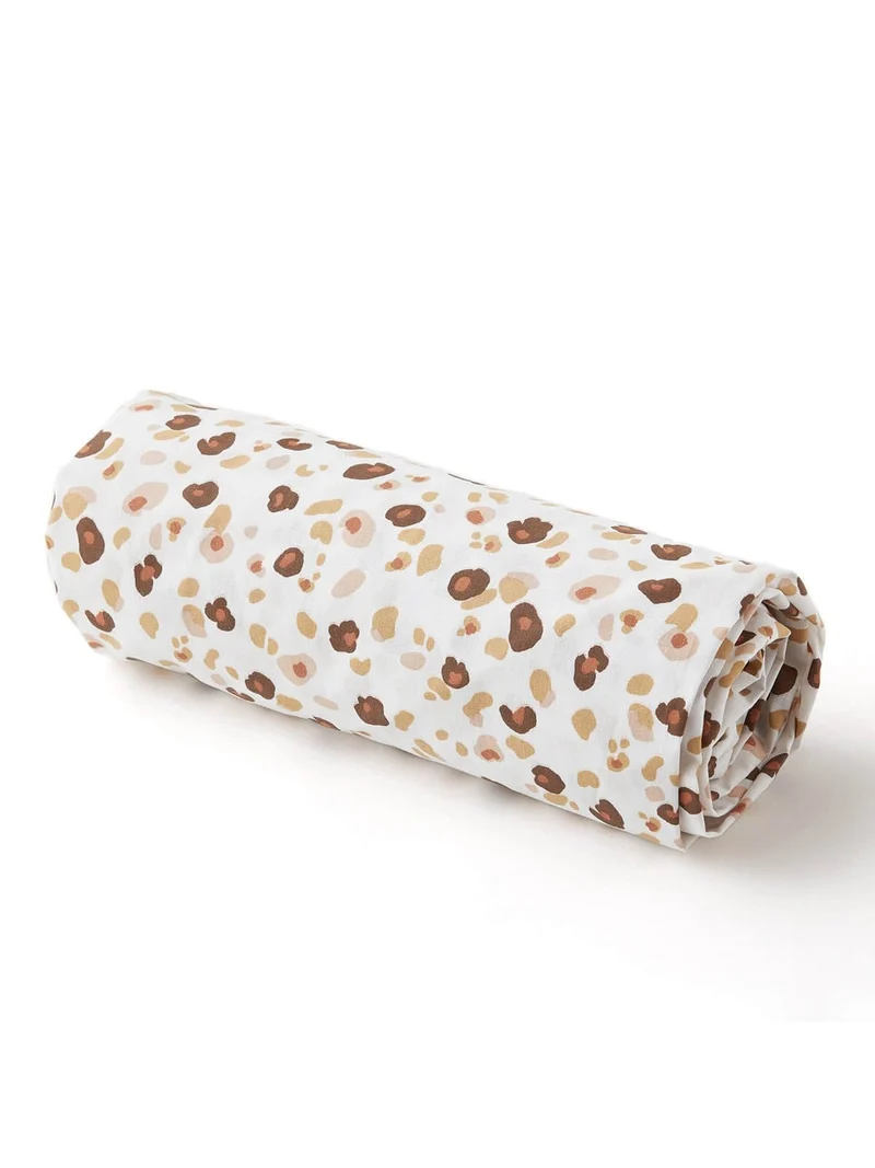 Lot de 2 draps-housse ECRU / LEOPARD