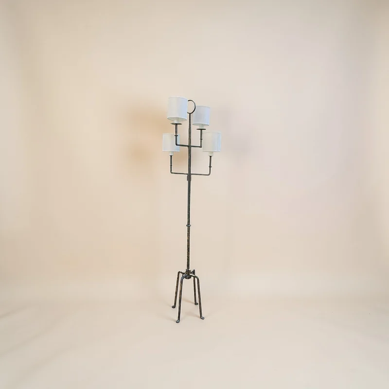 1950s Tommi Parzinger Sculptural Gilt-Steel Floor Lamp