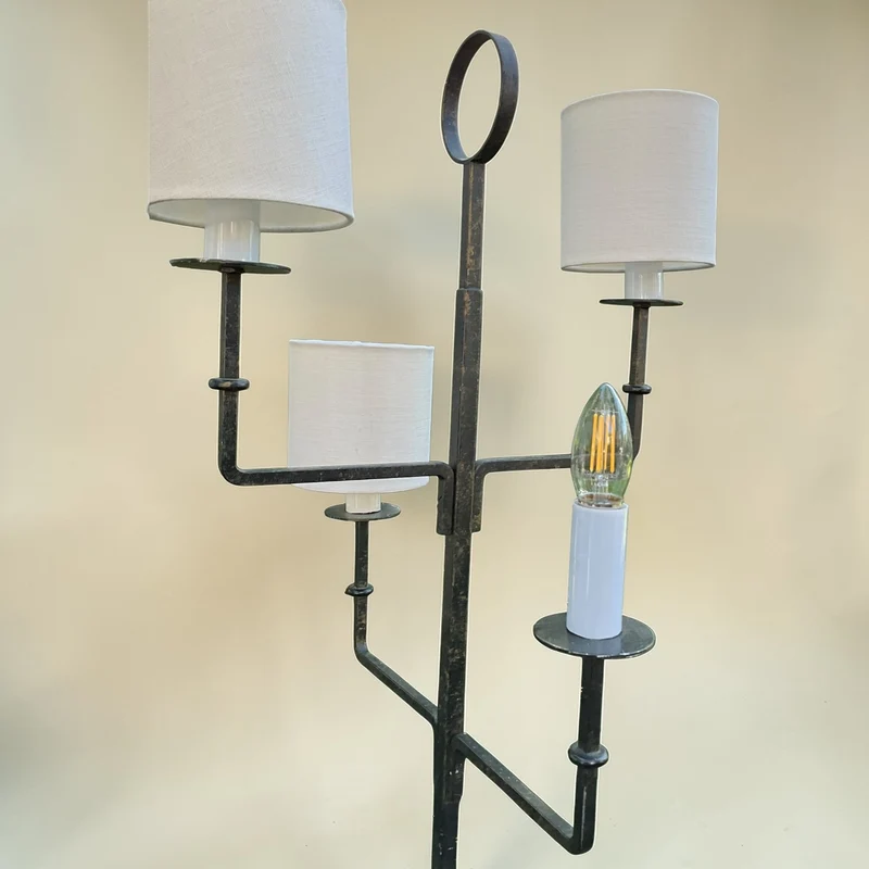 1950s Tommi Parzinger Sculptural Gilt-Steel Floor Lamp