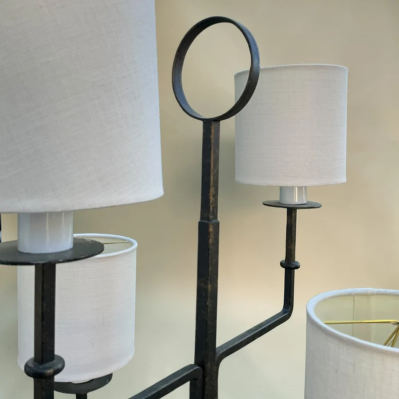 1950s Tommi Parzinger Sculptural Gilt-Steel Floor Lamp
