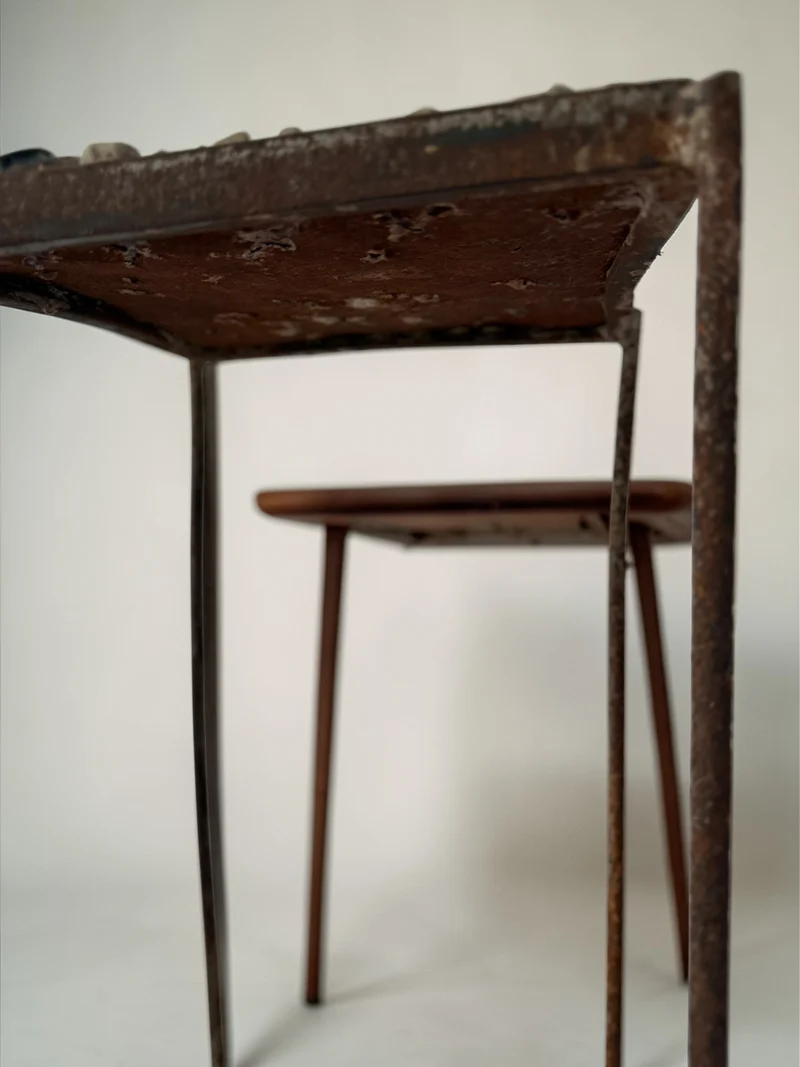 Vintage Italian Modernist Wrought Iron Furniture