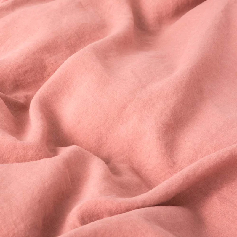 Housse de couette en lin lavé 190g/m² • Vieux Rose